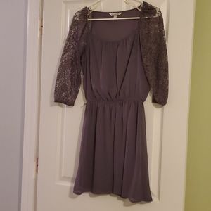 Gray long sleeve dress
